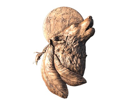 Panel Wolves, 3d models (stl)