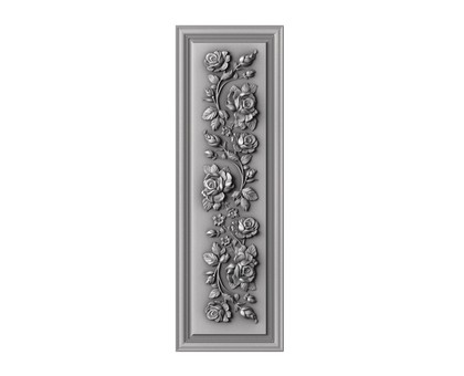Facade with roses, 3d models (stl)
