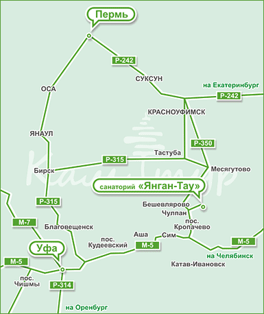 Карта схема санатория янгантау